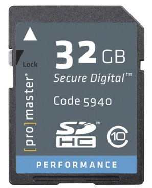 Promaster 32GB SDHC Memory Card